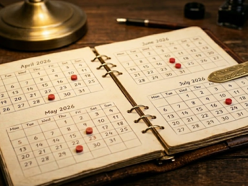 2026 quarterly calendar with marked deadlines for payroll services Vancouver WA Washington State tax filing schedule