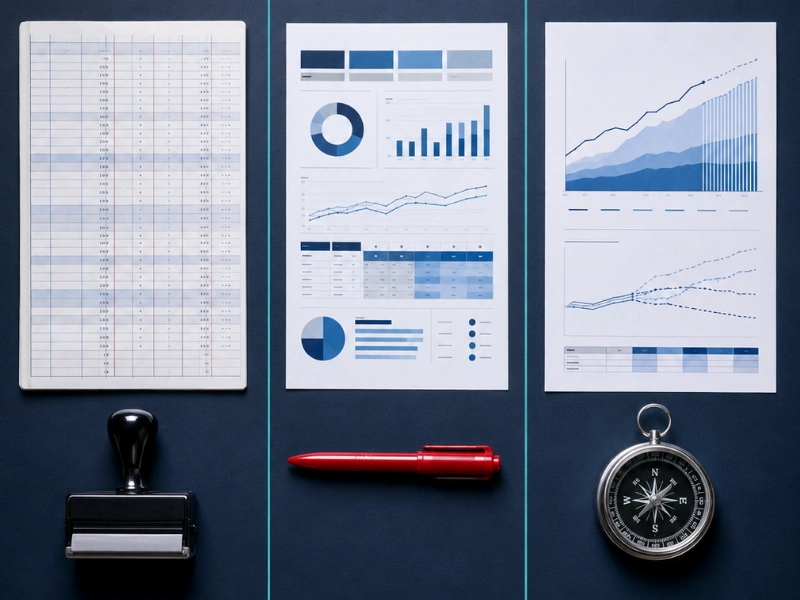 Ledger, financial dashboard, and growth forecast for fractional CFO services for small business